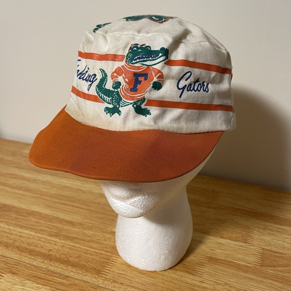 Florida Gators SnapBack back Hat RARE VINTAGE All Over Print Orange logo 70s